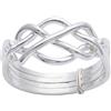 Silverly Anelli in Argento Massiccio 925 con Nodo Celtico per Donna | Anelli da Uomo in Argento Sterling | Regalo di Gioielli | Quattro Bande Uniche | Promessa di Fede Nuziale Turca