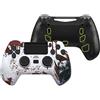 eXtremeRate DECADE Torneo Aggiornamento Kit per ps4 Controller CUH-ZCT2(Non Controller), Cover Shell&Tasti Posteriori&Trigger Stop, Accessori per ps4 Joystick JDM-040/050/055, Zombie