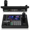 Tenveo NDI|HX3 Controller per Telecamere PTZ con Touchscreen 7 Quad-View & Joystick 4D, HDMI 4K30, Controllo Gruppo, Tracciamento e Riproduzione, PoE/VISCA/Pelco-D/P, Tally per Streaming Live