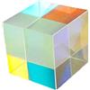 Generic Lenti in vetro ottico Prisma a sei lati di luce brillante combina le lenti for esperimenti ottici prisma a cubo