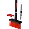 Wdfnexalai Kit di pennelli 5 in 1 per la pulizia della tastiera, nero e rosso, 15 x 8 x 2,8 cm