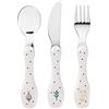 LÄSSIG Set di Posate per Bambini 3 Pezzi Cucchiaio Forchetta Coltello Manico in Plastica in Acciaio Inossidabile/Cutlery 3 Pcs Garden Explorer