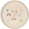 LÄSSIG Piatto per bambini senza melamina, senza BPA, lavabile in lavastoviglie e nel microonde/Plate PP/Cellulose Garden Explorer
