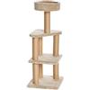 Amazon Basics Tiragraffi ad albero per gatti, L (45L x 45W x 117H cm), Beige