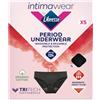 Nuvenia Mutandine Mestruali in cotone biologico, Lavabili e riutilizzabili per Giorno e Notte, Flusso Moderato-Abbondante, Colore Nero, Taglia XS, 1 confezione, Comfort fit