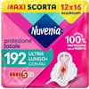 Nuvenia Ultra Lungo Ali 12, assorbenti ultra, confezione scorta 192 assorbenti in 16 confezioni da 12 pezzi