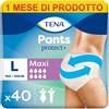 TENA Pants Maxi Mutandine Assorbenti, Extra Large (XL), 40 Pezzi | Pacco Scorta Mensile, Elasticizzate e Monouso, Per Perdite Urinarie, Unisex, Discrete, Confortevoli, 4 Confezioni da 10 Pezzi