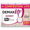 Demak'up Expert dischetti struccanti in cotone, Maxi Formato 4 confezioni da 70 dischetti, 280 dischetti totali