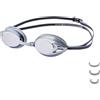 Amazon Basics Occhialini da nuoto per adulti, unisex, argento a specchio