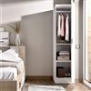 Dmora - Guardaroba Cusna, Mobile appendiabiti per camera da letto, Armadio a 1 anta singola, 41x52h184 cm, Bianco