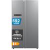 COMFEE' Frigorifero Comfee Side by Side RCS592LS01EU(E) da 592 litri, NoFrost, flusso d'aria multiplo a 360°, sensori intelligenti, funzione SuperCool, illuminazione LED silenziosa da 42 dB, congelatore
