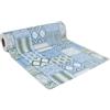 SaRani Tappeto al Metro Assorbente per Esterno e Interno, adatta per Corridoio Bordo Piscina, Doccia, Passatoia Antiscivolo Multiuso Aquamat (Piastrelle Celeste, 400x65 cm)