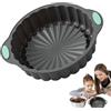 Generic Grande torta in silicone, stampo per torta girasole, stampo in silicone gelatina, vassoio da forno floreale, stampi per torte da forno, teglie da forno per cheesecake, grandi stampi rotondi, cottura