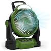 Ambesty Ventilatore Portatile da Campeggio con Batteria,4 Velocità 15000mAh Ventilatore Portatile USB Ricaricabile con Telecomando e Gancio, Ventilátore da Tavolo Silenzioso per Casa, Viaggi, Picnic