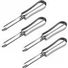 SagaSave Pelapatate in acciaio inox, 4 pezzi, 16,2 cm, rotanti, per sbucciare frutta e verdura, tagliaverdure multifunzione, tradizionali per la cucina