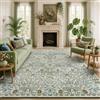 Sour Lemon Grande tappeto vintage verde area per soggiorno 200x300cm | Grande tappeto lavabile soffice a pelo basso morbido antiscivolo moderno per camera da letto, sala da pranzo