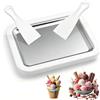 yotutun Rulld Ice Cream Maker Rolls, Roller Maker Pan con 2 spatole, Rolled Ice Cream Maker fai da te per gelato, piastra per sorbetto, Frozen Yogurt, gelato