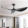 Sofucor 132 cm Ventilatore da Soffitto Senza Luce, Telecomando | Silenzioso, DC, Timer, 3 Pale, 6 Velocità, Modalità Estate Inverno, per Camera da Letto Soggiorno