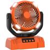 Trongle Ventilatore da campeggio con luce a LED e telecomando, 10000 mAh, ventilatore da tavolo ricaricabile auto-oscillante con gancio e custodia, ventilatore USB portatile, 4 velocità, timer