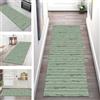 SGLGSTORE Tappeto Passatoia Cucina Antiscivolo Lavabile Tappeto Cucina Verde Astratto 90X200CM Tappeti Runner Tappeto Corridoio ingresso interno Soggiorno Tappetino Cucina Durevole Tappetino zerbino