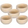 DIYEAH 5 ciotole in legno non verniciate, perfette per progetti di artigianato, pittura, giocattoli montessori, ciotole in legno per snack e salse, bordi lisci bambini