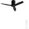 CREATE / WINDCALM S/Ventilatore da soffitto ABS nero con telecomando / 40W, Silenzioso, Ø112 cm, 6 velocità, temporizzatore, funzione estate-inverno