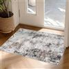 Homcomodar Tappeto piccolo 60 x 90 cm, lavabile, per interni, in finta lana, per camera da letto, antiscivolo, per porta d'ingresso, colore: grigio talpa