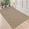 DEXI Zerbino Ingresso Interno 90 x 140 cm, Beige scuro | Tappeto Porta Antiscivolo, Facile da Pulire, Zerbini Assorbente per Casa, Corridoio