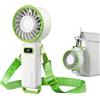 Diveblues Mini Ventilatore Portatile a Mano, Ventilatore Turbo USB Ricaricabile Pieghevole, 100 Velocità, Fino a 12 Ore di Autonomia, Ventilatore 4-in-1 da Tavolo e da Collo per Viaggi e Outdoor