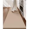 COLOR&GEOMETRY 10mm Più largo Tappeto da Cucina Antifatica - 60x220cm,Beige