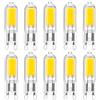 WULUN Confezione da 10 lampadine LED G9 2W, ricambio per lampadine alogene G9 da 25 W, lampadine a risparmio energetico a LED COB G9 2W, lampade a LED bianco freddo 6000K, AC 220-240 V, angolo del fascio di