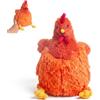 LINYIJOY Peluche a forma di pollo, 22 cm, in morbido tessuto, realistico, Kawaii, simpatico peluche per decorazione, regalo, da collezione e da coccolare