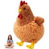 Mineup Gallina Di Peluche, 25CM Peluche Di Pollo Ripieno, Cuscino Pollo Animali Morbido, Simulazione Animale Peluch Di Poll, Giocattoli a Forma Di Gallina, Regali Per Bambine, Bambini E Neonati
