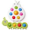 Bambebe Set da 2 Giochi Sensoriali Fidget Popper per Bambini da 10 Mesi in su, Giocattoli Montessori a Bolle da Premere per Bimbi 1-3 Anni, Abilità Motorie Fini & Antistress