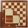 Chess and games shop Muba Scacchiera professionale in legno da torneo, n. 4 - intarsio (4,4 cm quadrato, nota)