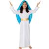 Funidelia Costume da Vergine Maria per bambina, Include abito e velo per la testa, Natale - Tenuta per bambini per feste, Carnevale e Halloween