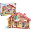 BlueY Giochi Preziosi, Casa di Bluey Playset, Set da Gioco con Statuine, Include 1 Personaggio Articolato Bluey, 10 Oggetti di Arredo, Casa Giocattolo Compatta con Maniglia Incorporata