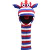 The Puppet Company Sammy Sockette, burattino colorato ed ecologico, con cappello a cilindro, cravatta e strisce audaci, gioco divertente e interattivo per bambini e adulti, realizzato con materiali