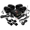 Aileap 1000W Moto Amplificatore 4 Altoparlanti Bluetooth Impermeabile Sistema Audio Stereo AUX MP3 USB SD FM Radio per Harley touring Cruiser ATV UTV Scooter (Nero)