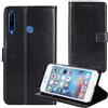 TienJueShi Nero Premium Retro Stand Portafoglio TPU Silicone Telefono Caso Per Doogee N20 6.3 inch In Pelle Case Copertina Custodia Protettiva Cover