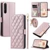 GoodcAcy Cover per Sony Xperia 1 III con Cordino, Premium Pelle PU Portafoglio con Supporto Flip Libro Libretto Custodia [Protezione Completa] [Slot per Scheda] [Supporto Stand] - Rosa