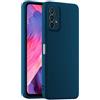HULLIN Custodia per Telefono in Silicone Colorato, Adatta per Samsung Galaxy A23 5G (6.6) - Blu zaffiro