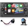 Techschermo 4+64G CarPlay Autoradio Android per Ford Transit Fiesta Fusion, DSP, GPS
