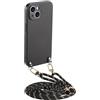 GoodcAcy Cover con Cordino per Oppo A78 4G,Antiurto Tracolla Custodia,TPU+PC Bumper Antigraffio,Silicone Bumper Protettivo Case,Cordino per Telefono rimovibile Tracolla,Nero