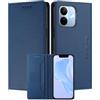 MOJIA Custodia per Xiaomi Redmi Note 17 Pro 5G, Resistente a Cadute e Graffi, Alta Qualità PU Pelle Stile Portafoglio Cover Folio con Chiusura Magnetica. Dark Blue