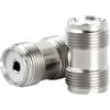 Azonelife 2 Pezzi Adattatore Coassiale UHF PL-259 Femmina a Femmina, Connettore RF Doppio, PL-259 Barrel per Antenna Radio CB, Ham, Misuratore SWR, Cavo Estensione
