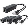 ANVISION Confezione da 4 splitter PoE Gigabit da 5 V 2,4 A, USB tipo C, conforme IEEE 802.3af
