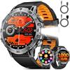 SUNKTA Smartwatch da uomo Militare 1000 mAh grande batteria da 1,7 HD Bluetooth chiamate orologio intelligente per iOS Android con torcia LED, frequenza cardiaca/monitor/contapassi,Nero