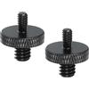 PATIKIL 2Pz Adattatore Vite Treppiede 1/4 Maschio M4 Maschio 18 Mm | Connettori Dado Treppiede Vite Montaggio Fotocamera Convertitore Doppia Testa, Per Supporto Microfono Accessori