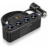 TEKFUSE Adattatore Accendisigari 7in1 120W USB-C PD QC3.0 Voltmetro Fusibile 15A | Carica 80% in 35 min USB-C PD, compatibile 12V 24V camion camper barca, 2 fusibili di ricambio, installazione senza attrezzi